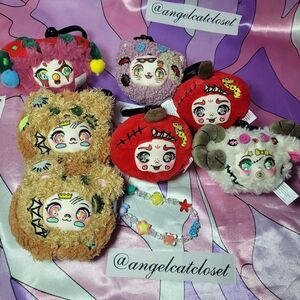 Lot Assorted Dark Carnival Vinyl Head Plush Keychains Backpack Hanger Blind Box